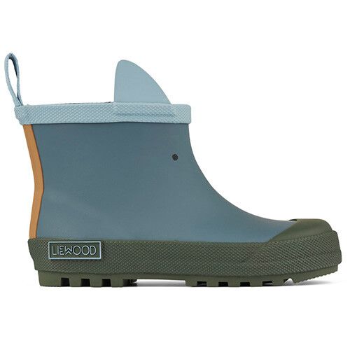 liewood regenlaarzen tekla - whale blue multi mix - maat 25