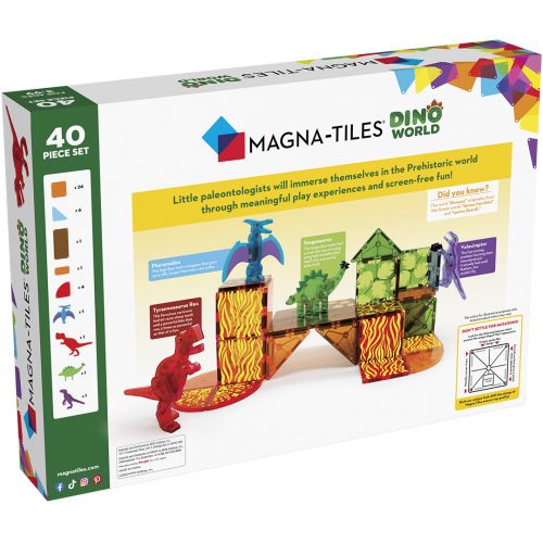 magna-tiles magnetische tegels dino world - 40st 