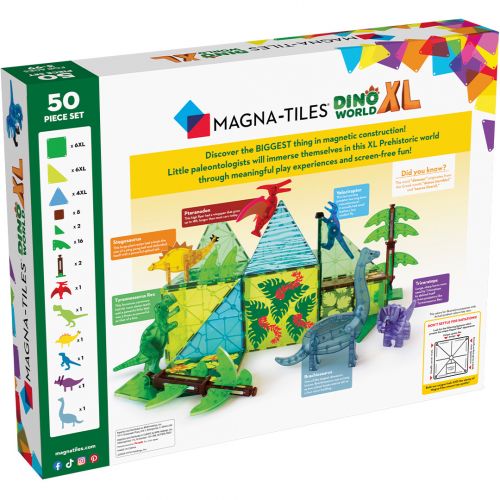 magna-tiles magnetische tegels dino world xl - 50st 