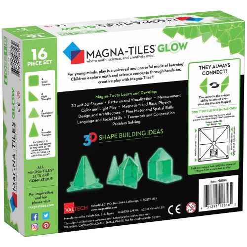 magna-tiles magnetische tegels glow in the dark  - 16st 