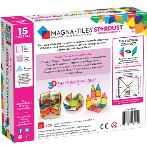 magna-tiles magnetische tegels stardust - 15st 