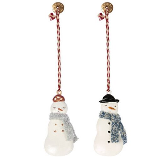 maileg kerstversiering sneeuwpop - sjaal en hoed - assorti