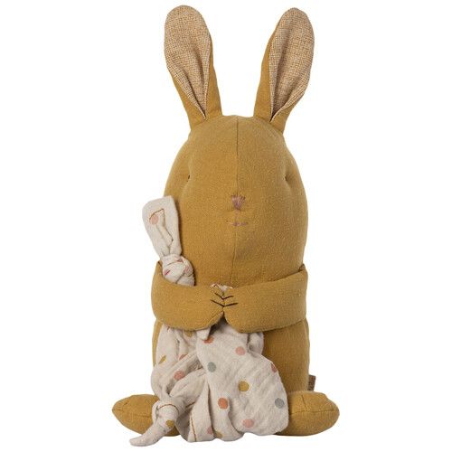 maileg knuffel met knuffeldoekje en muziek - konijn - 17 cm