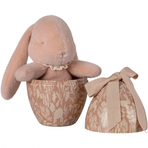maileg knuffelkonijn bunny plush met ei -  powder - 18 cm
