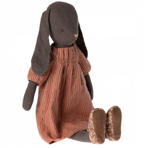 maileg knuffelkonijn gestreepte jurk en schoenen - maat 3 - 42 cm