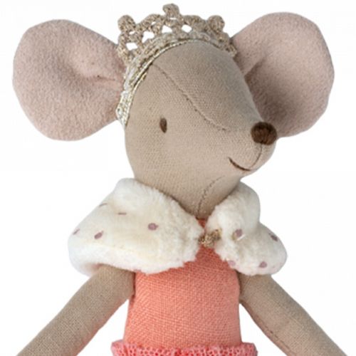 maileg knuffelmuis grote zus - prinses met roze jurk - 13 cm