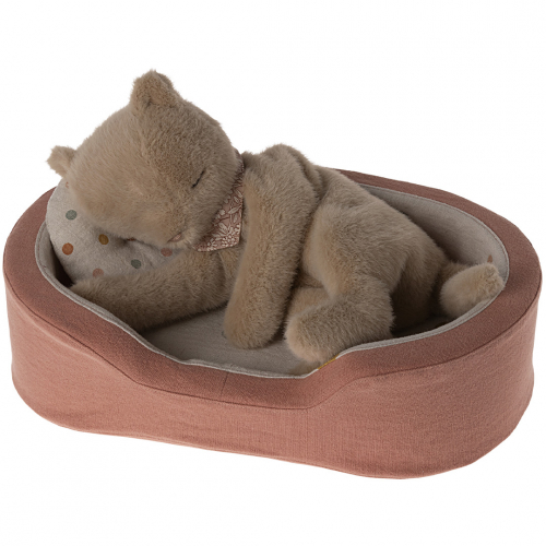 maileg chat en peluche - crème pêche - 37 cm