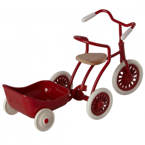 maileg poppenfietskar voor driewieler - rood