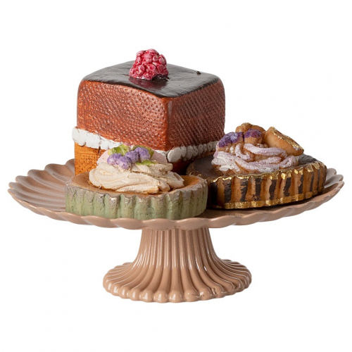 maileg poppenhuis gebakjes met taartplateau  - 4,5 cm