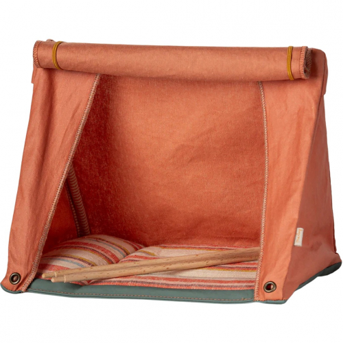 maileg poppenhuis kampeertent rood - 22 cm