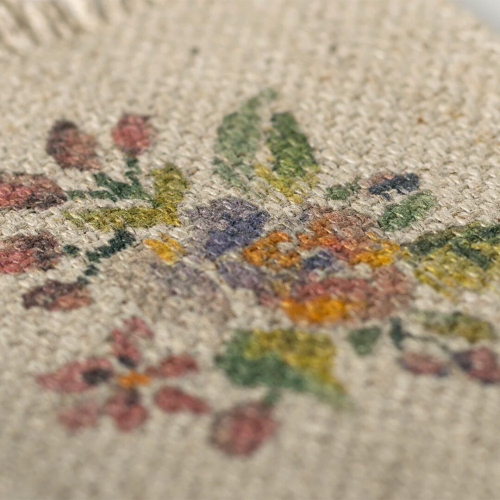 maileg poppenhuis vloerkleed flowers  - 9 cm
