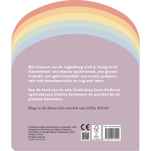 mercis publishing little dutch regenboog kleurenboek
