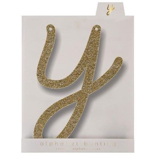 meri meri glitter letterwimpel - y
