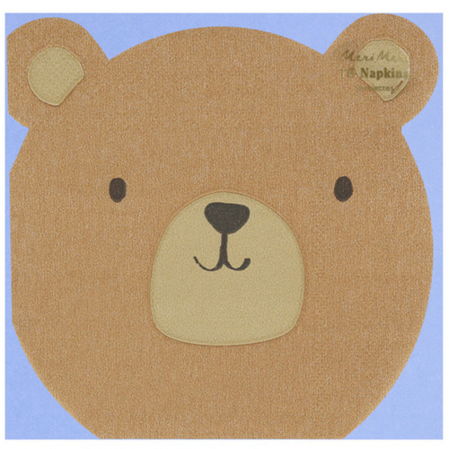 meri meri servetten woodland bear - 16st
