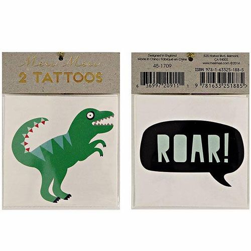 meri meri tattoos dinosaurus