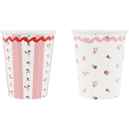 meri meri bekers vintage rose - 8st