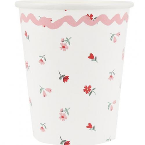 meri meri bekers vintage rose - 8st