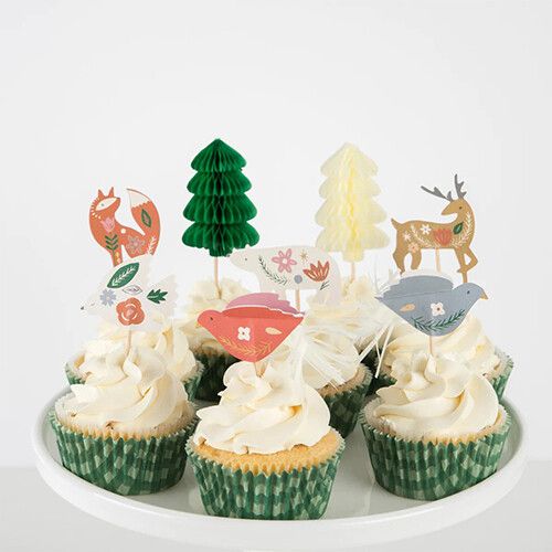 meri meri cupcake set folk woodland