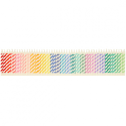 meri meri feestkaarsjes regenboog gestreept - 50st 