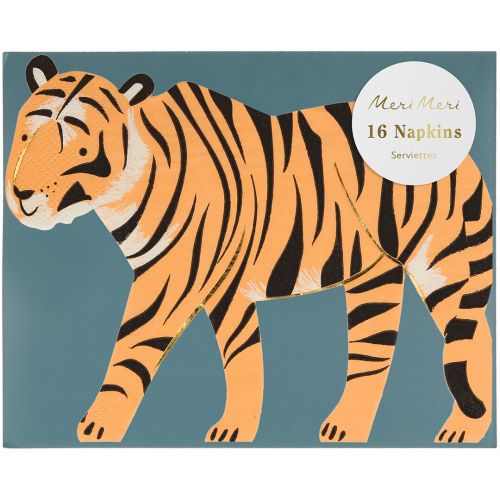meri meri servetten tijger - 16st