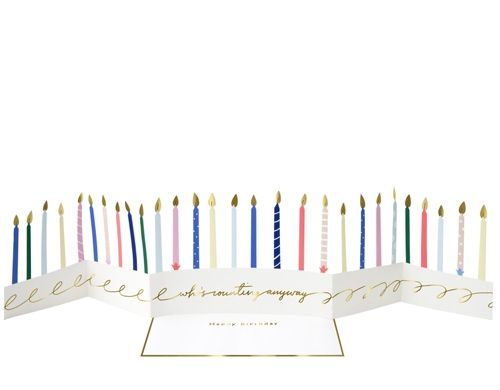 meri meri verjaardagskaart kaarsen