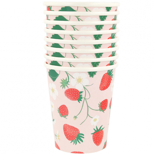 meri meri bekers strawberry - 8st