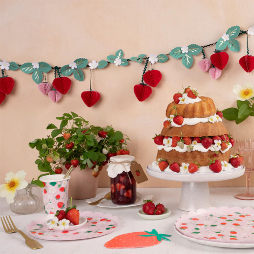 meri meri bekers strawberry - 8st