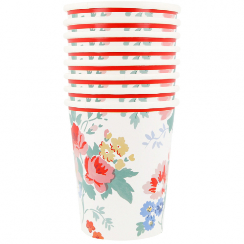meri meri bekers vintage floral - 8st