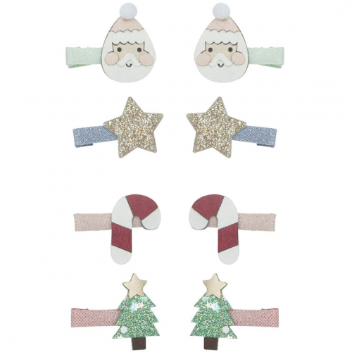 mimi & lula haarclipjes santa mini - 8st