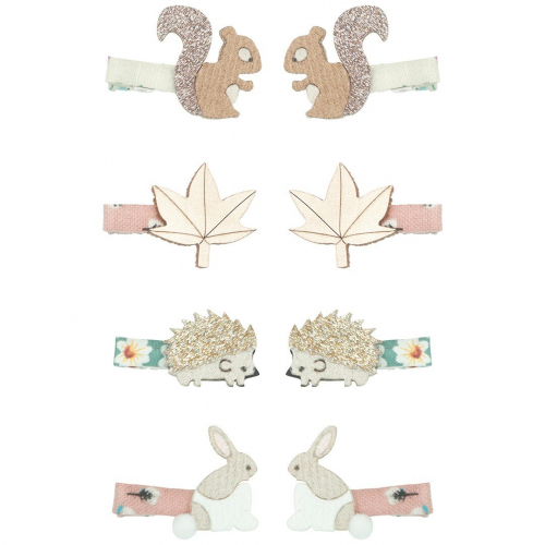 mimi & lula haarclipjes woodland friends - 8st  