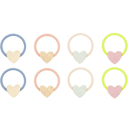 mimi & lula haarelastiekjes dreamy hearts - 8st