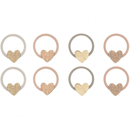 mimi & lula haarelastiekjes mini teeny heart - 8st