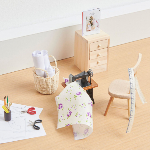 miniatuur naaimachine met stof - 5 cm