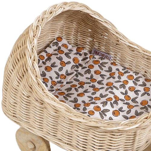 minikane mini poppenwagen met dekentje - jakarta - fleurs d'oranger