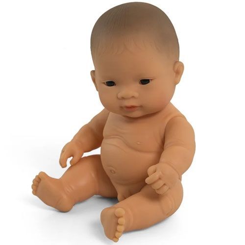 miniland babypop aziatisch met ondergoed jongen - 21 cm