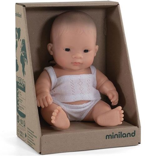 miniland babypop aziatisch met ondergoed meisje - 21 cm