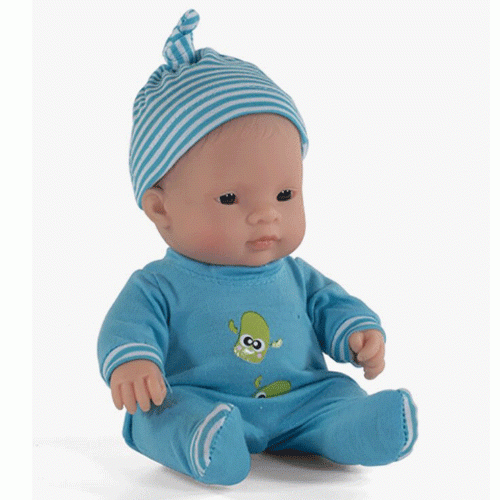 miniland babypop aziatisch met ondergoed jongen - 21 cm