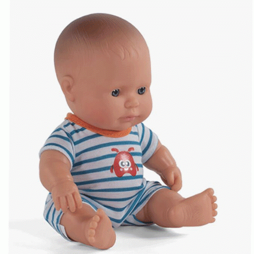 miniland babypop europees met ondergoed jongen - 21 cm