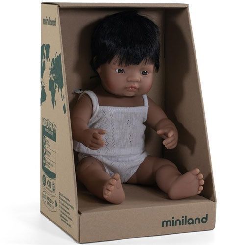 miniland babypop latijns-amerikaanse jongen - 38 cm