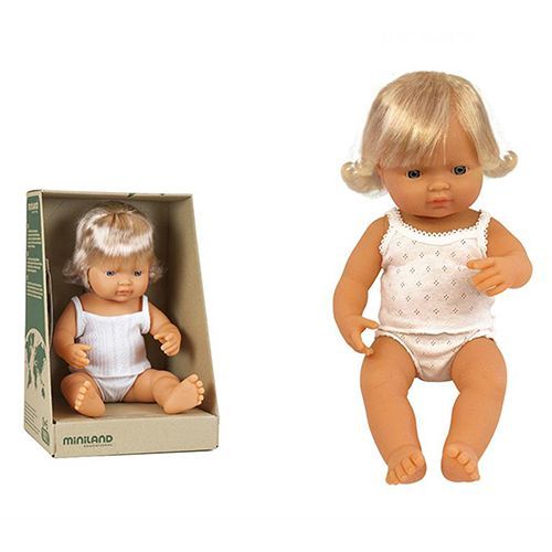 miniland babypop europees met ondergoed meisje - 38 cm