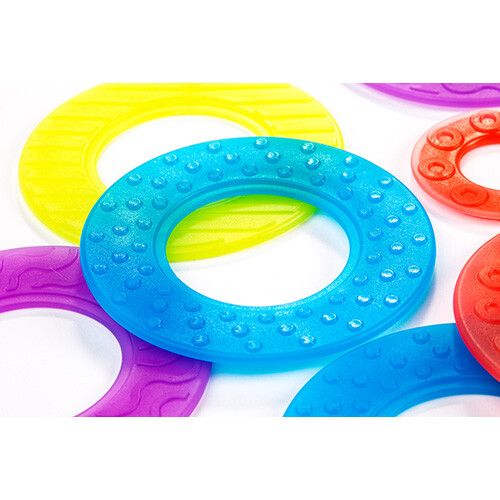 miniland transparant sorteerspel gekleurde ringen - 16st
