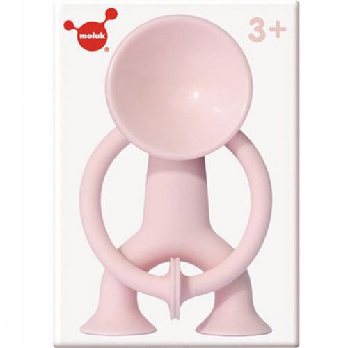 moluk speelfiguur met zuignappen oogi junior - 7,5 cm - roze