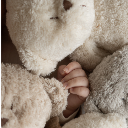 moonie knuffelbeer met nachtlamp en geluid - sand natur - 28 cm