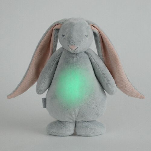 moonie knuffelkonijn met nachtlamp en geluid - cloud - 28 cm