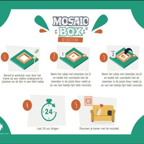 mosaicbox mozaïek met lijst mandala 