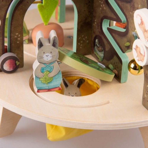 moulin roty activiteitentafel trois petits lapins
