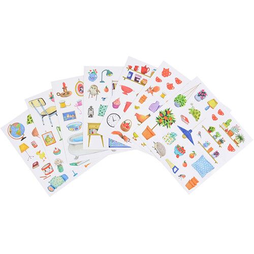 moulin roty kleurboek met stickers la grande famille