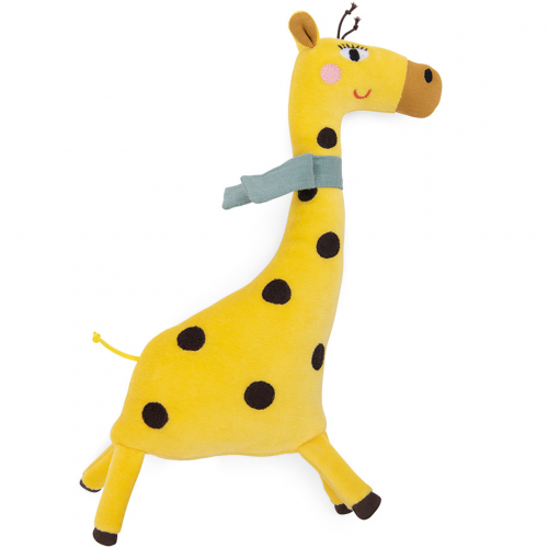 moulin roty knuffelgiraffe met rammelaar les toupitis - 30 cm