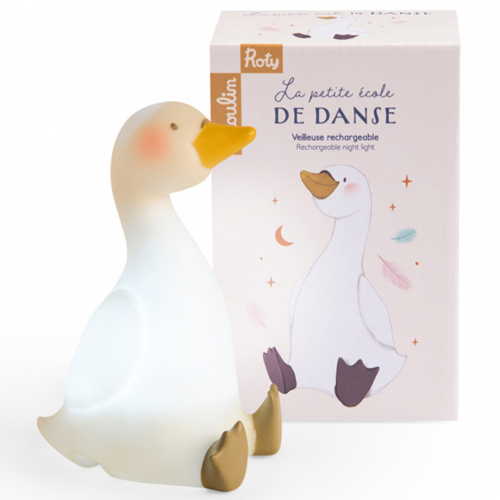 moulin roty nachtlampje zwaan la petite école de danse - 15,5 cm