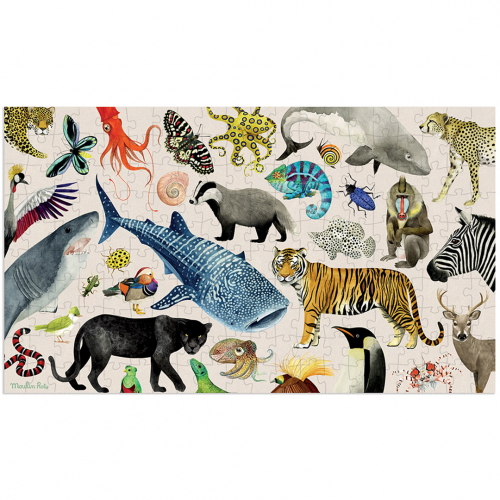 moulin roty puzzel dieren tout atour du monde - 200st